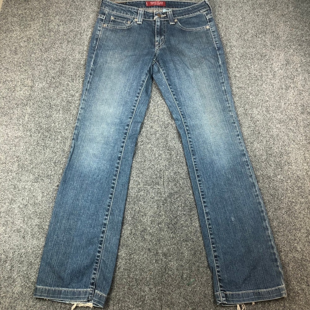 Levis 545 Nouveau Low Slim Boot Cut Stretch Jeans Blue Medium Wash Size 4M